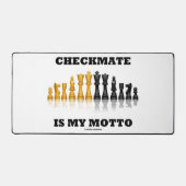 Checkmate is mijn Motto reflecterende Chess Set Bureaumat (Voorkant)
