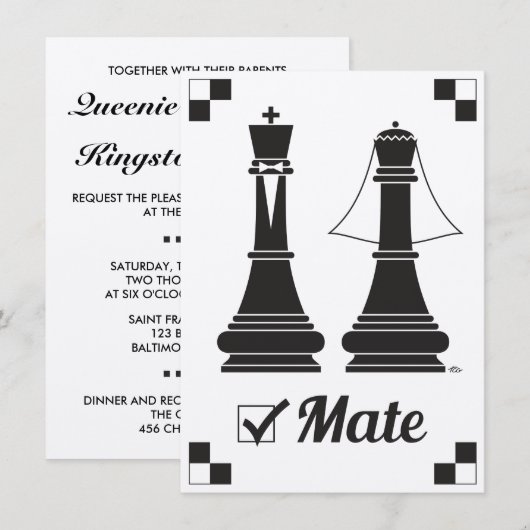 Checkmate Kaart (Voorkant / Achterkant)