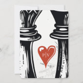 Checkmate Love wint huwelijksuitnodiging Kaart (Achterkant)