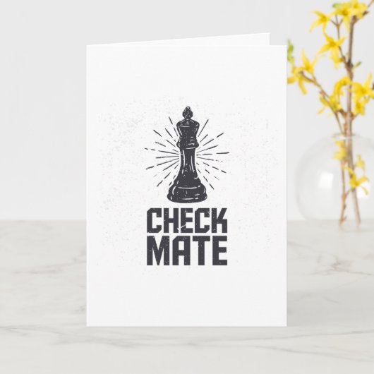 checkmate met schaken kaart (Gele Bloem)