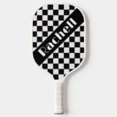 Checkmate on the Court — Monochrome Momentum Pickleball Paddle (Voorkant)