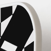 Checkmate on the Court — Monochrome Momentum Pickleball Paddle (Links Detail)