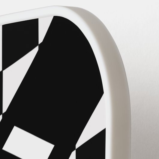 Checkmate on the Court — Monochrome Momentum Pickleball Paddle (Links Detail)