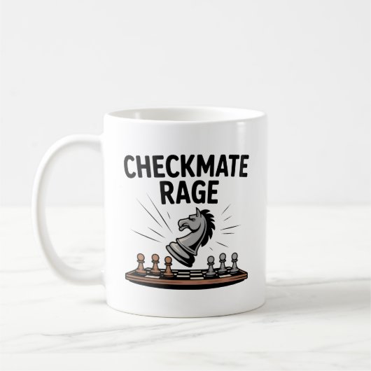 Checkmate Rage Mug – Funny Chess Gift for gamers Koffiemok (Links)