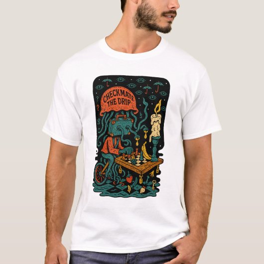 Checkmate the Drip – Absurd Surreal Street Art T-shirt (Voorkant)