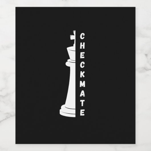 Checkmate Wijn Etiket (Enkel label)