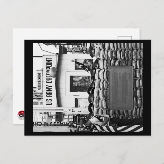 Checkpoint Charlie Berlin Briefkaart (Voorkant / Achterkant)