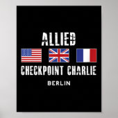Checkpoint Charlie Cold War Berlin Wall Oost-Germa Poster (Voorkant)