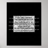 Checkpoint Charlie Cold War Berlin Wall Oost-Germa Poster (Voorkant)