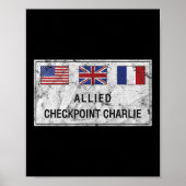 Checkpoint Charlie Cold War Berlin Wall Oost-Germa Poster (Voorkant)