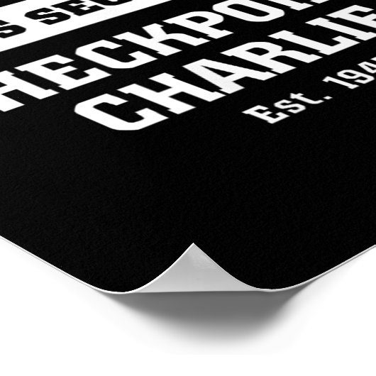 Checkpoint Charlie Cold War Berlin Wall Oost-Germa Poster (Hoek)