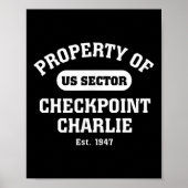 Checkpoint Charlie Cold War Berlin Wall Oost-Germa Poster (Voorkant)