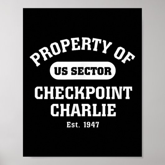 Checkpoint Charlie Cold War Berlin Wall Oost-Germa Poster (Voorkant)