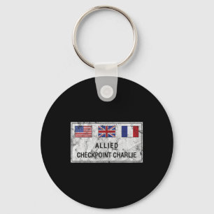 Checkpoint Charlie Cold War Berlin Wall Oost-Germa Sleutelhanger