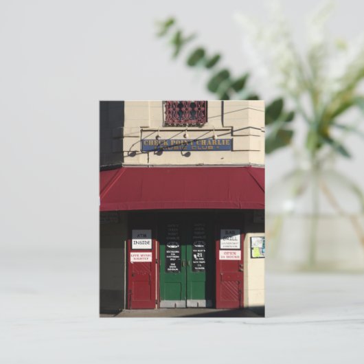 Checkpoint Charlie, New Orleans Briefkaart (Staand voorkant)