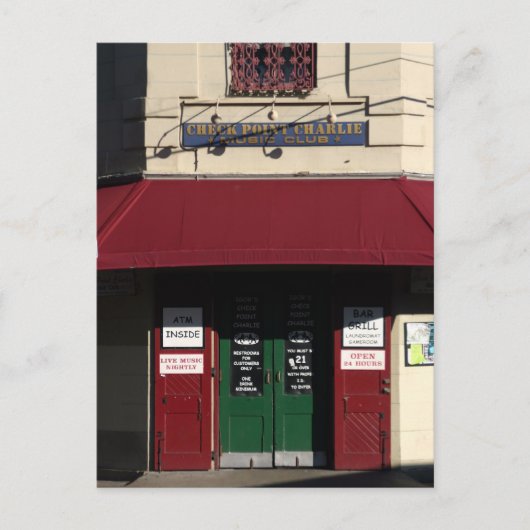 Checkpoint Charlie, New Orleans Briefkaart (Voorkant)