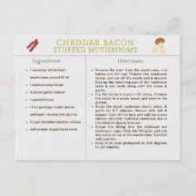 Cheddar Bacon Gevulde Paddenstoelen Recept Kaart V