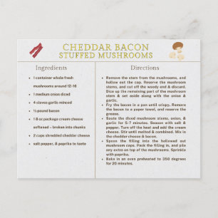 Cheddar Bacon Gevulde Paddenstoelen Recept Kaart V