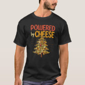 Cheddar Cheese Foodie Snack Powered by Cheese T-shirt (Voorkant)