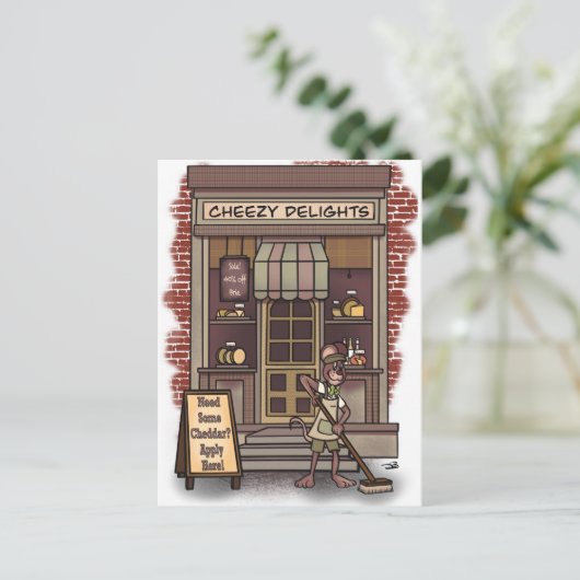 Cheddar Greeting Briefkaart (Staand voorkant)