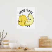 Cheddar samen grappig eten woordspeling poster (Keuken)