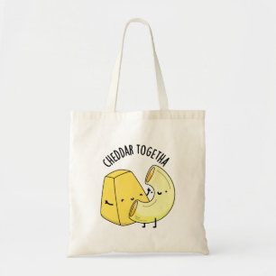 Cheddar samen grappig eten woordspeling tote bag