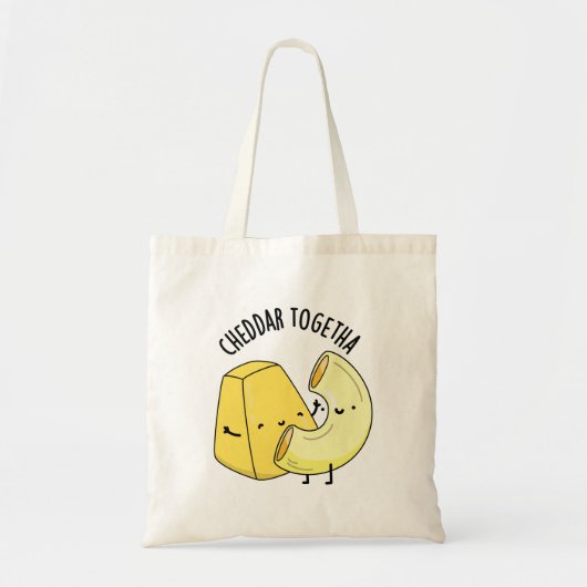 Cheddar samen grappig eten woordspeling tote bag (Voorkant)
