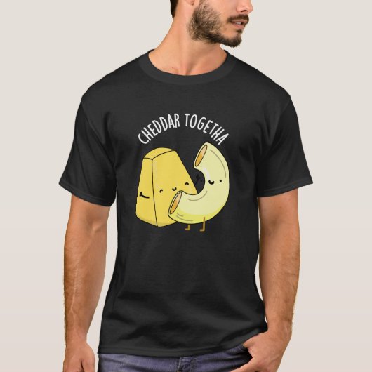 Cheddar Samen Grappig Voedsel Grap Dark BG T-shirt (Voorkant)