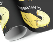 Cheddar Samen Grappig Voedsel Pun Donker BG Cadeaupapier (Rol Hoek)