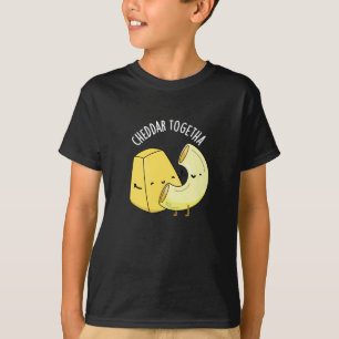 Cheddar Samen Grappig Voedsel Pun Donker BG T-shirt