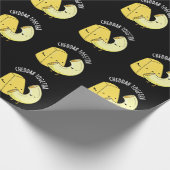 Cheddar Samen Grappige Voedselgrap Donkere BG Cadeaupapier (Hoek)