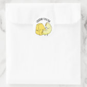 Cheddar Samen Grappige Voedselgrap Ronde Sticker (Tas)