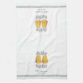 Cheddar Together Cute Funny Cheese Pun Theedoek (Verticaal)
