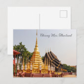 Chedi, Wat Phan Tao, Chiang Mai, Thailand Feestdagenkaart (Voorkant / Achterkant)