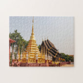 Chedi, Wat Phan Tao, Chiang Mai, Thailand Legpuzzel (Horizontaal)