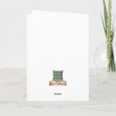 Cheeful Regal Floral Green Holiday Kaart (Achterkant)