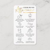 Cheek Blush Care Instructies Metallic Gold PMU Visitekaartje (Voorkant)