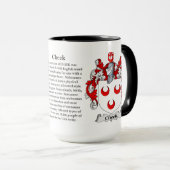 Cheek Family Coat of Arms Mok (Voorkant rechts)