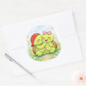 Cheek Kiss Ronde Sticker (Envelop)