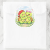 Cheek Kiss Ronde Sticker (Tas)