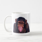 cheekapenchimp chimpansee wild dier koffiemok (Links)