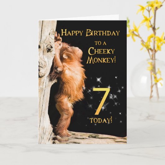 Cheekapenleeftijd 7 kaart (Gele Bloem)