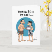 Cheeky 50th Birthday Kaart (Gele Bloem)