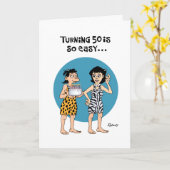 Cheeky 50th Birthday Kaart (Gele Bloem)