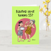 Cheeky 55e Verjaardag Kaart (Gele Bloem)