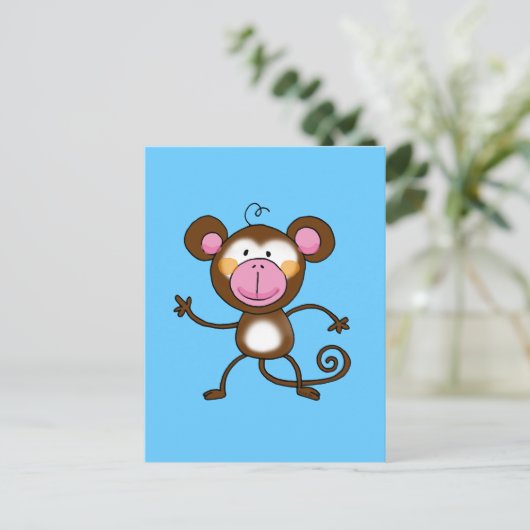Cheeky aap briefkaart (Staand voorkant)