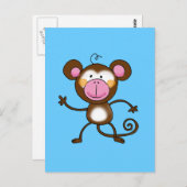 Cheeky aap briefkaart (Voorkant / Achterkant)