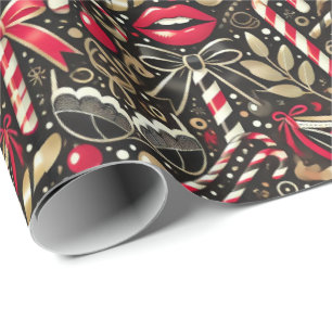 Cheeky and Elegant Adult Christmas Wrapping Paper Cadeaupapier