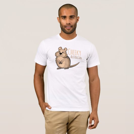Cheeky Australian Cute Quokka T-Shirt (Voorkant volledig)