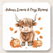 Cheeky Autumn Highland Koe Bier Onderzetter (Voorkant)